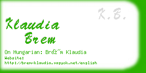 klaudia brem business card